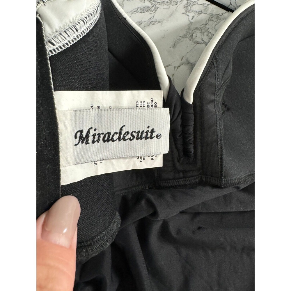 Miraclesuit Black and White One Piece Swimsuit - Picture 10 of 11